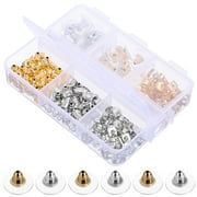 Alvinma 170 Pcs Earring Backs Rubber Replacements Backings Locking Clear